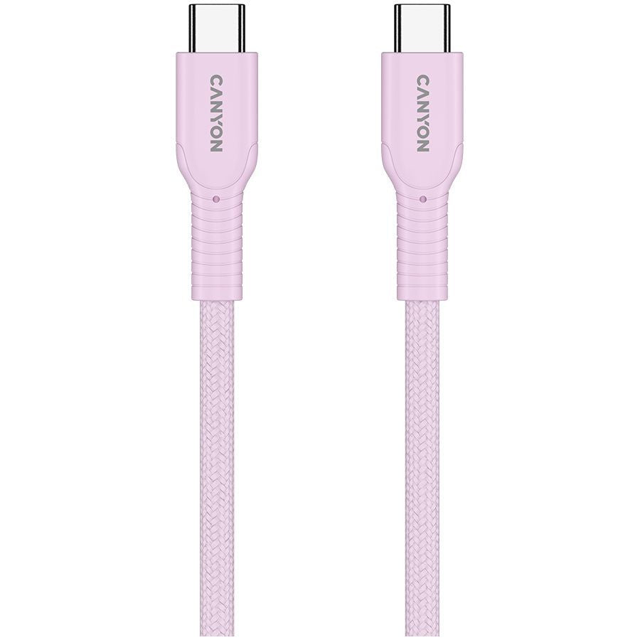 Kaabel Canyon  CANYON cable OnWire 60CL C-C 60W COLOR Braided 1m Pink