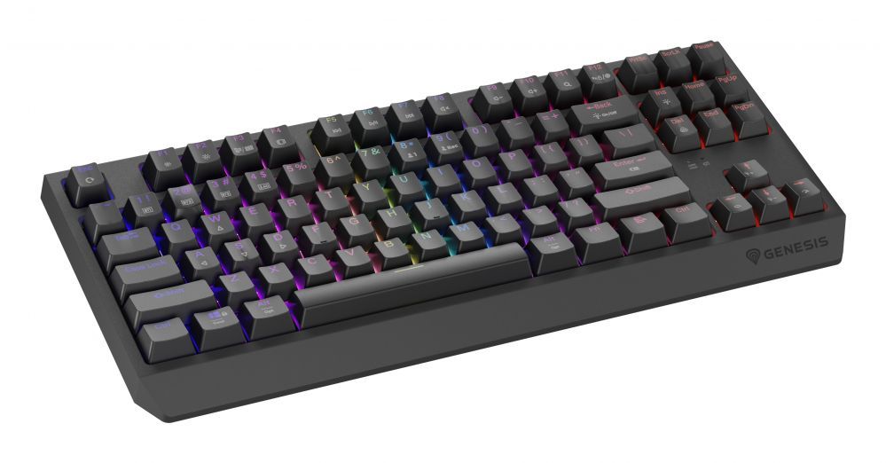 Компьютерная клавиатура Genesis  THOR 230 | Mechanical Gaming Keyboard | Wireless | US | Black | 2.4 GHz, Bluetooth, USB | Outemu Silent Lemon