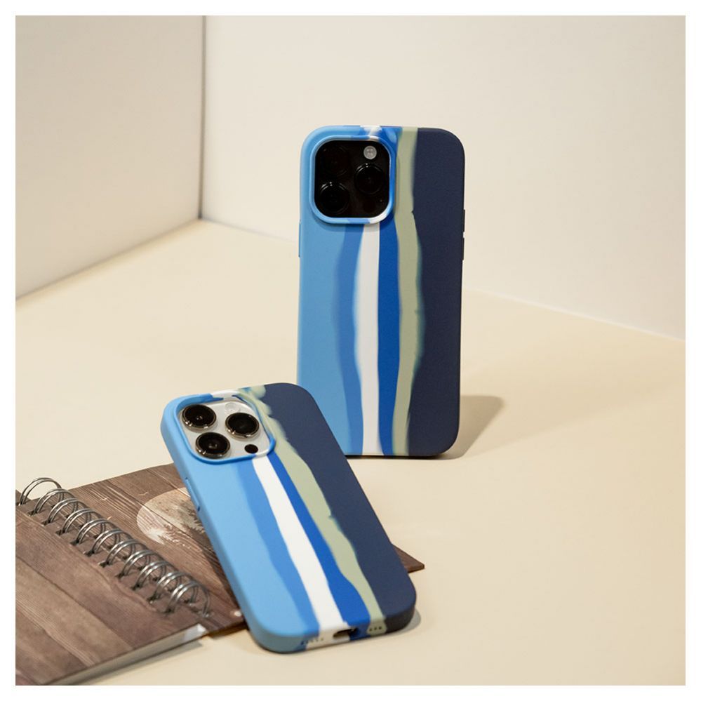 Tagakaaned Evelatus Apple iPhone 14 Pro Silicone case Multi-Colored Blue