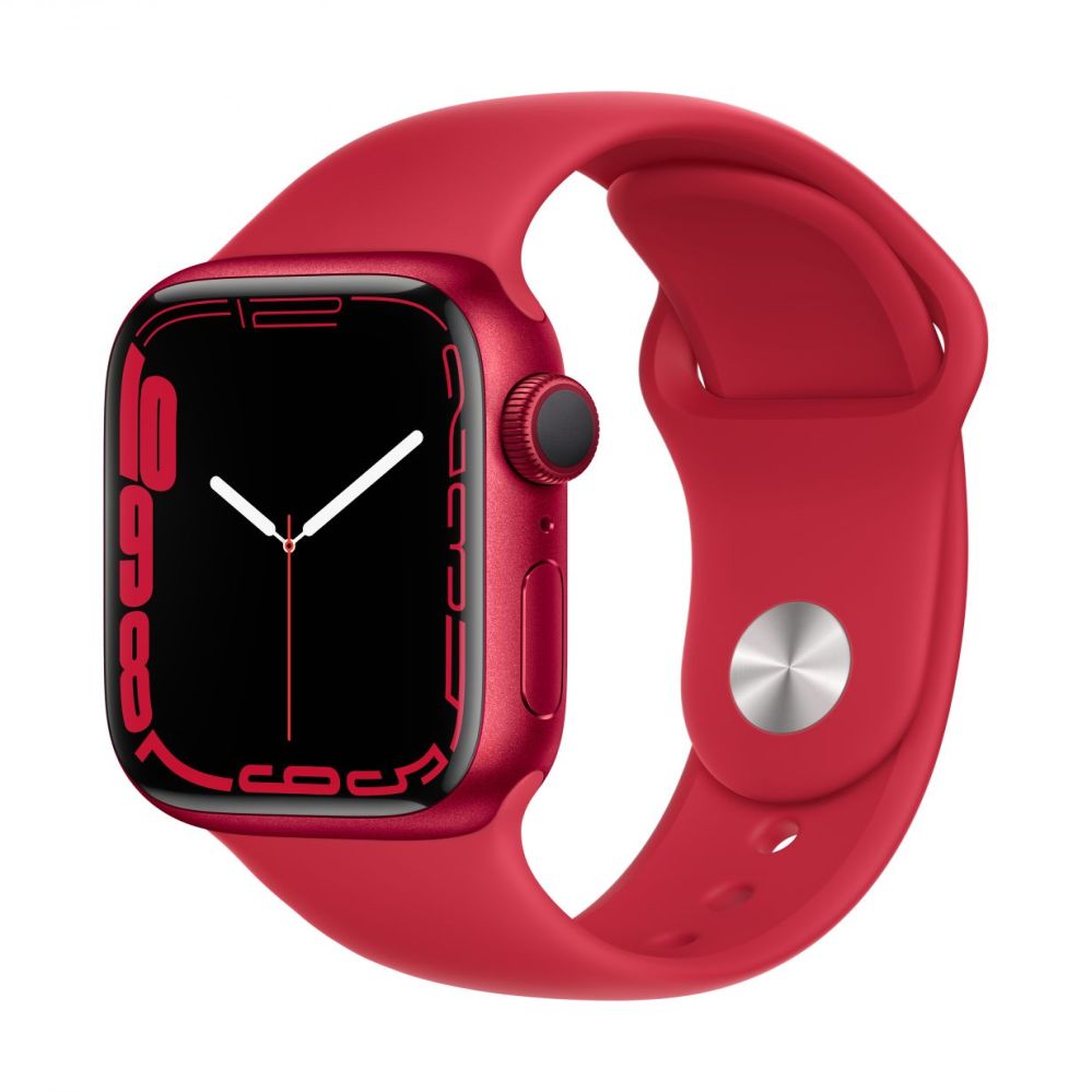 Smart watches Apple  Watch Series 7 GPS, 41mm (PRODUCT)RED Aluminium Case with Sport Band - Regular (PRODUCT) Red