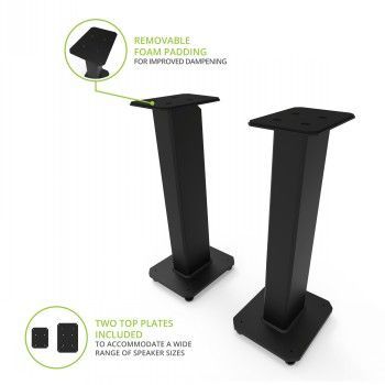 TV bracket KANTO AUDIO KANTO AUDIO 26" TALL FILLABLE SPEAKER STANDS WITH ISOLATION FEET - BLACK (PAIR)