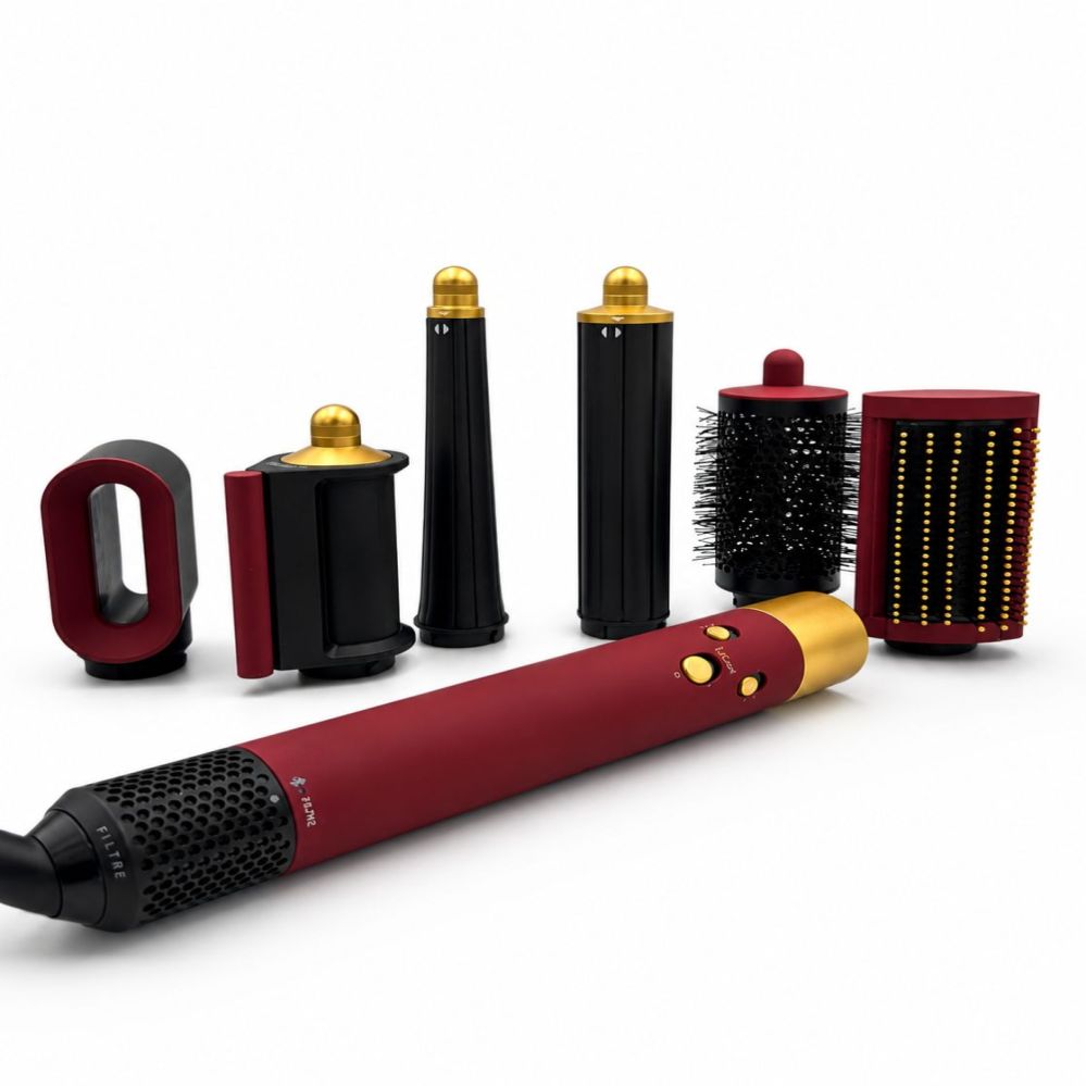 Hair stylers iLike  Air Styling System – 6-in-1 Hair Styling Tool Set - Power 1200W Red