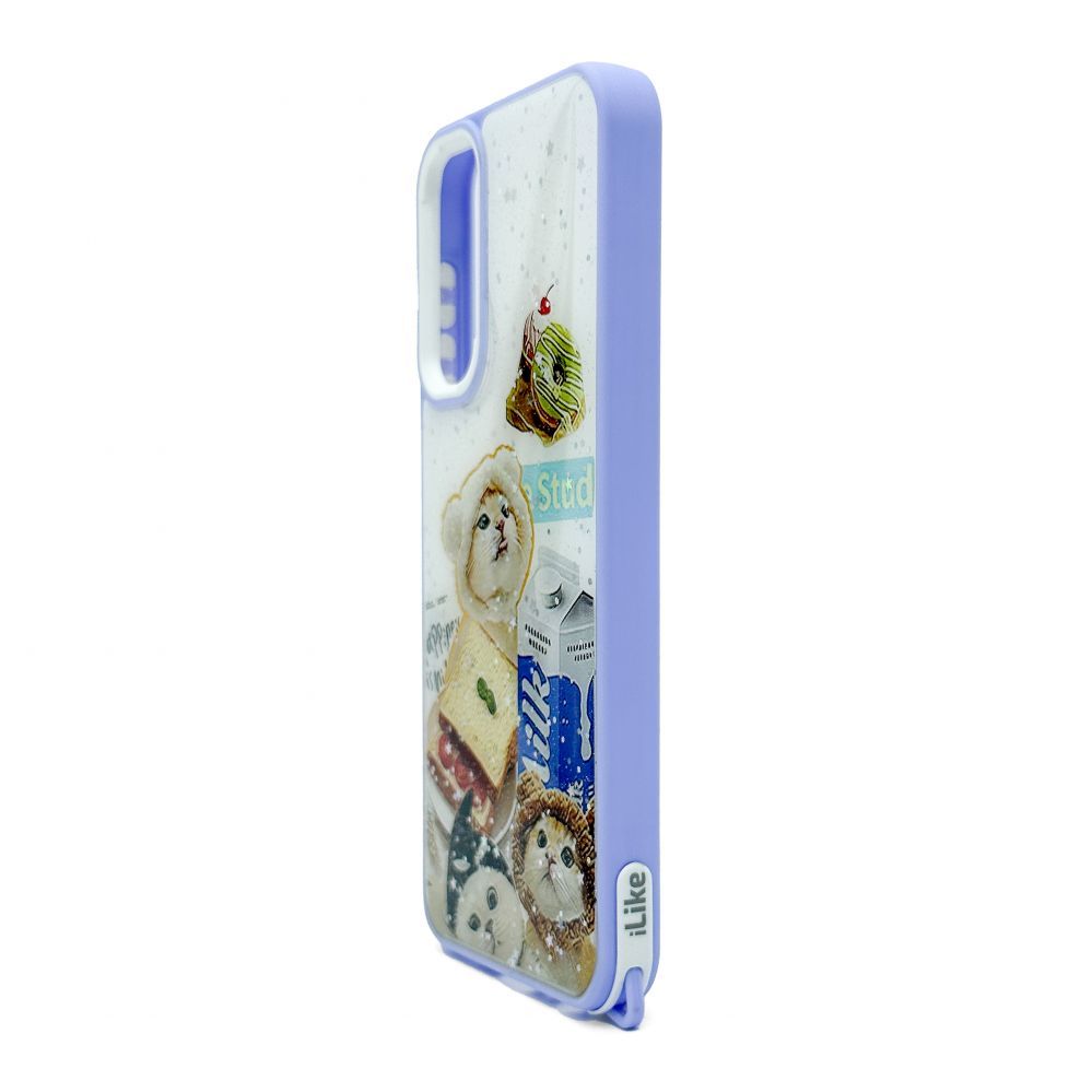 Чехол на заднюю панель iLike Samsung Galaxy A15 EPOXY CARTOON COVER case Purple White