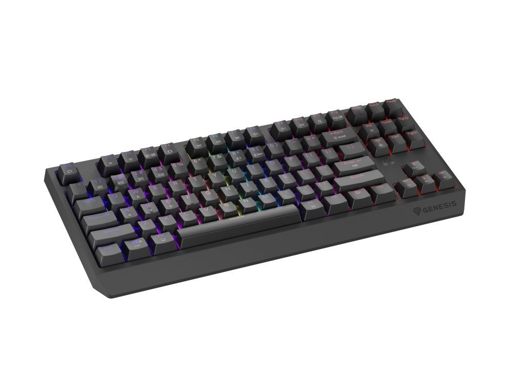 Arvuti klaviatuur Genesis  THOR 230 | Mechanical Gaming Keyboard | Wireless | US | Black | 2.4 GHz, Bluetooth, USB | Outemu Red