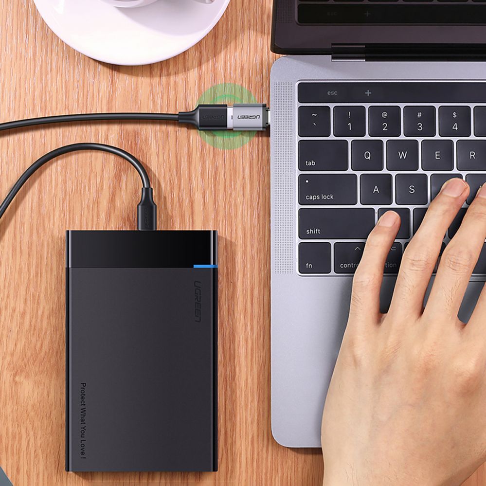 Üleminek Ugreen  US270 USB-C (Male) / USB-A 3.0 (Female) Adapter with Lanyard Space Gray