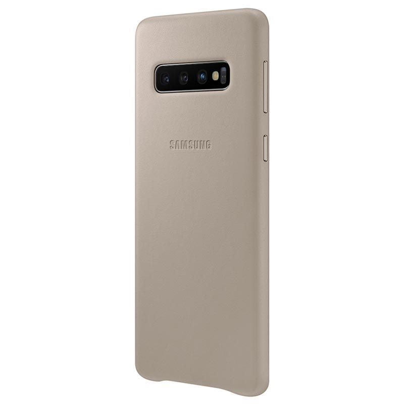 Чехол на заднюю панель Samsung  Galaxy S10 Leather Cover EF-VG973LJEGWW Gray