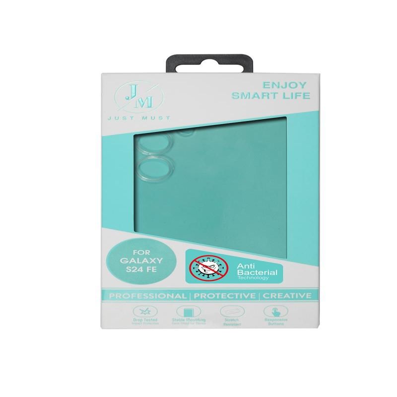 Back panel cover Just Must  JM  ANTI-BACTERIA TPU for Galaxy S24 FE Clear