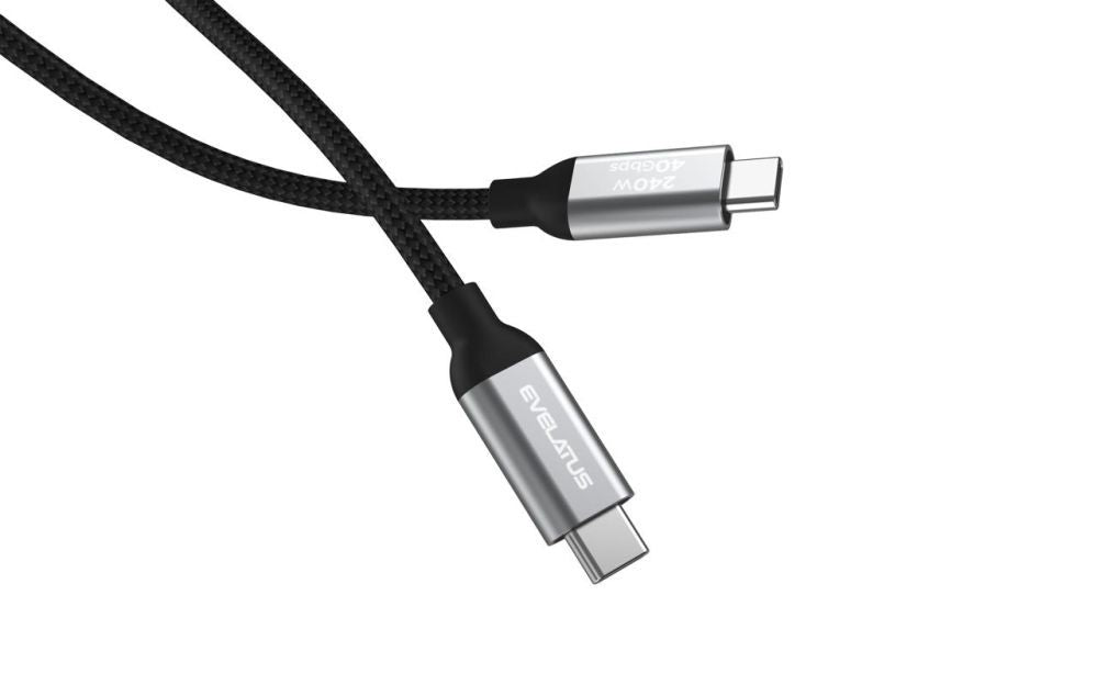 Kaabel Evelatus  Flex Cable Pro USB 2.0 Type C to Type C 1.2M 240W 5A Black