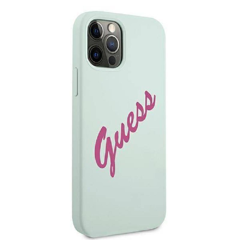 Back panel cover Guess Apple iPhone 12 Pro Max 6.7'' Fuschia Cover Blue