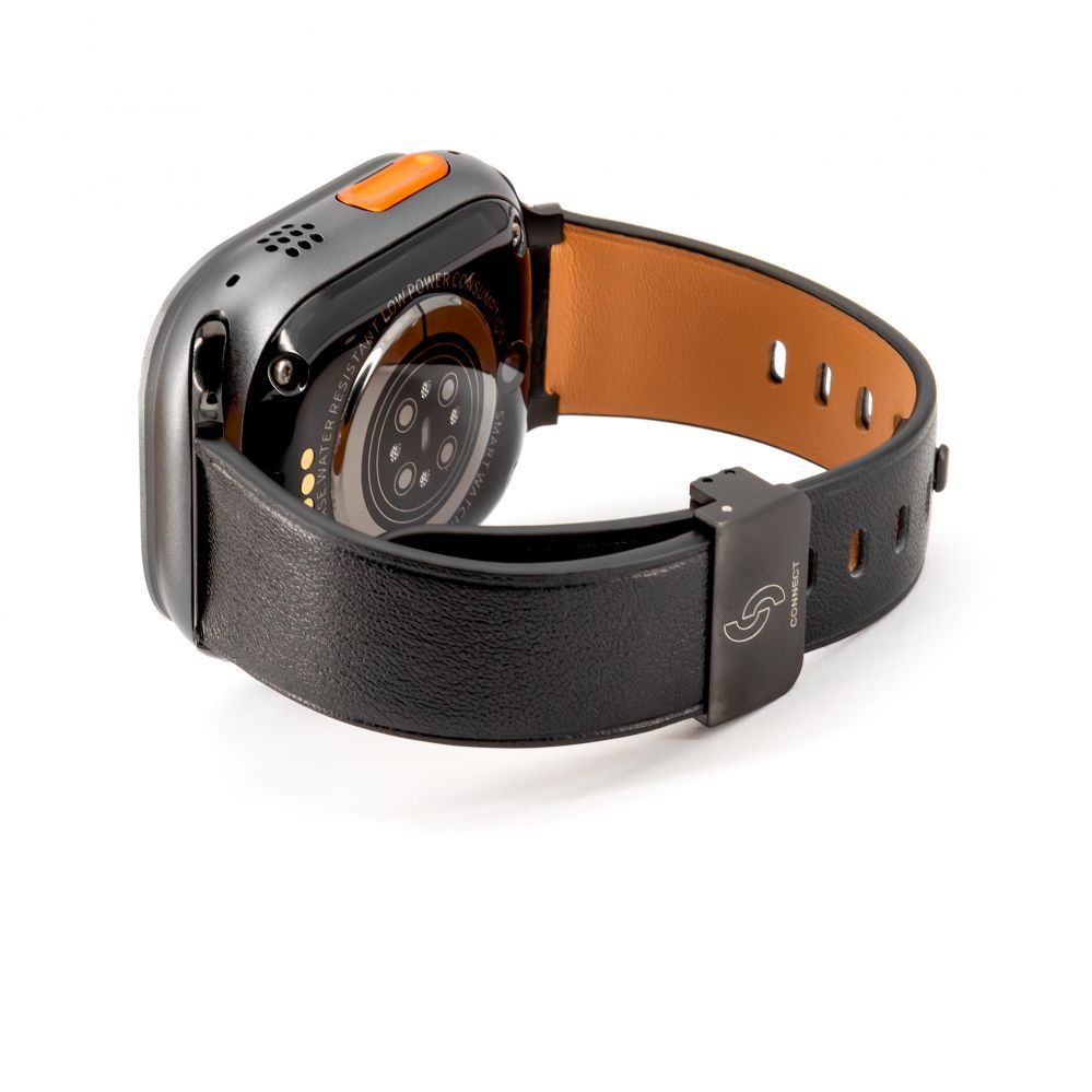 Ремешок Connect  Watch 38/40/41mm Single loop buckle leather Watch Straps Black