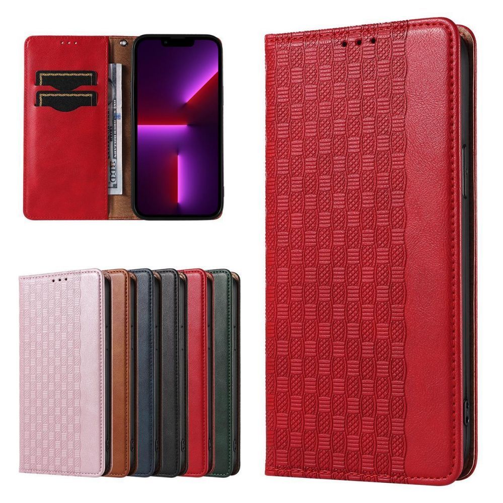 Tagakaaned Hurtel - Magnet Strap Case Case for iPhone 13 Pro Max Pouch Wallet + Mini Lanyard Pendant Red