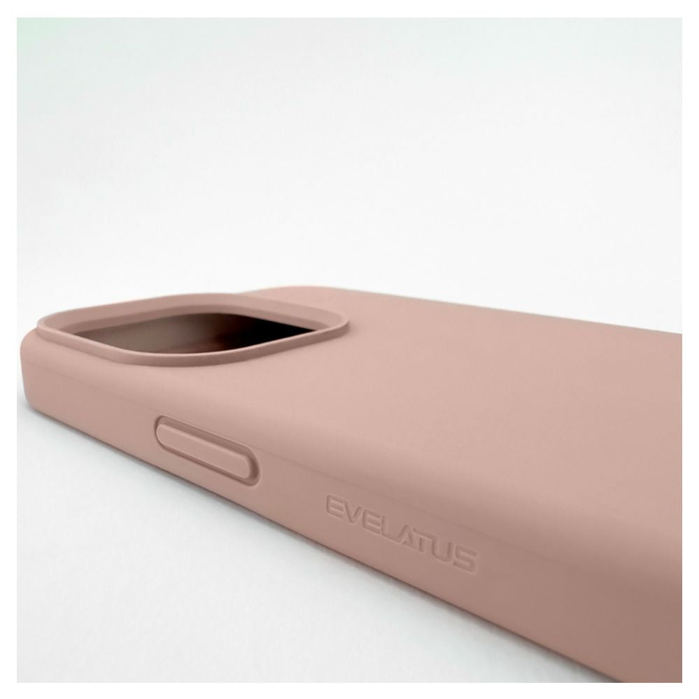 Back panel cover Evelatus Apple iPhone 15 Pro Max Premium Magsafe Soft Touch Silicone Case Pink Sand