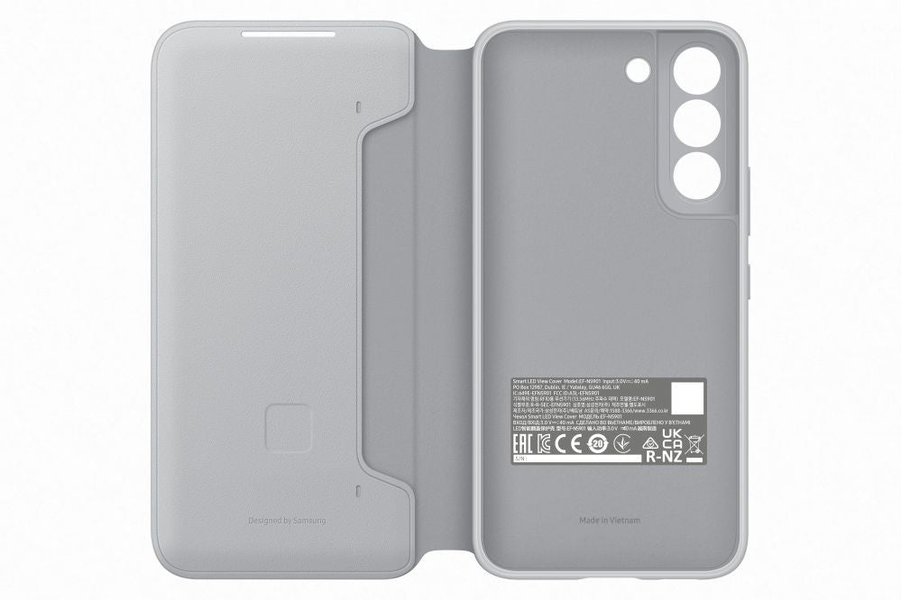 Book case Samsung  Galaxy S22 Smart LED View Cover Light Gray