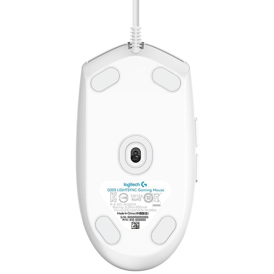Computer mouse Logitech  LOGITECH G102 LIGHTSYNC Corded Gaming Mouse - WHITE - USB - EER