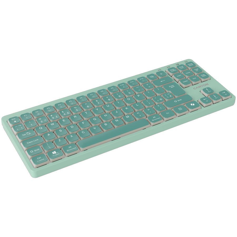 Computer keyboard Canyon  CANYON Keyboard OnType 10 Low Profile EN Wired Green