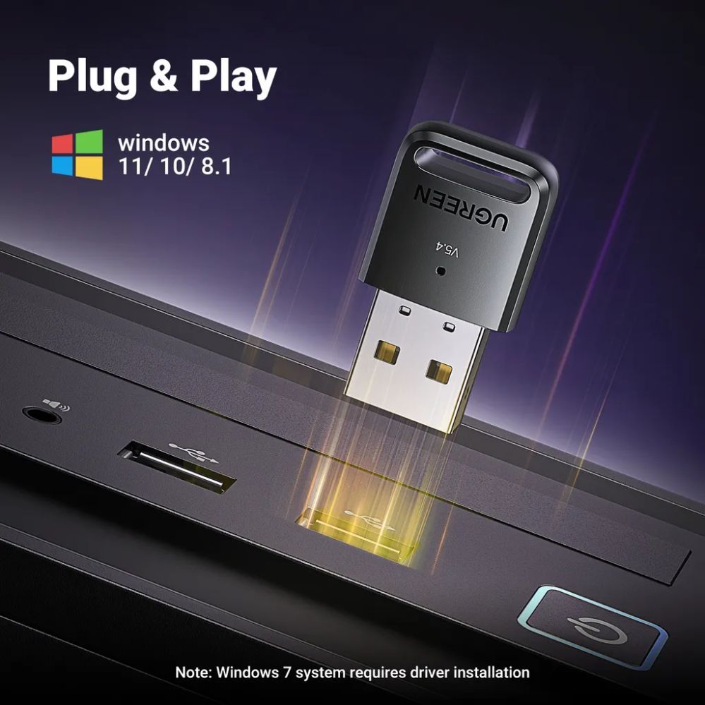 Переходник Ugreen  USB Bluetooth 5.4 Adapter - CM748 Black