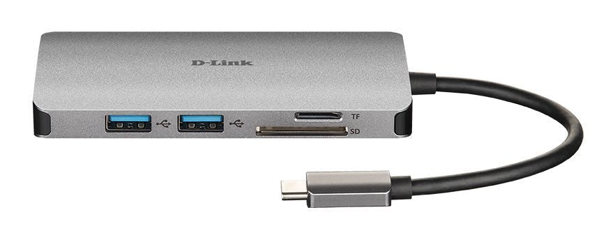 Ruuterid D-link  8-in-1 USB-C Hub with HDMI/Ethernet/Card Reader/Power Delivery DUB-M810	 0.15 m