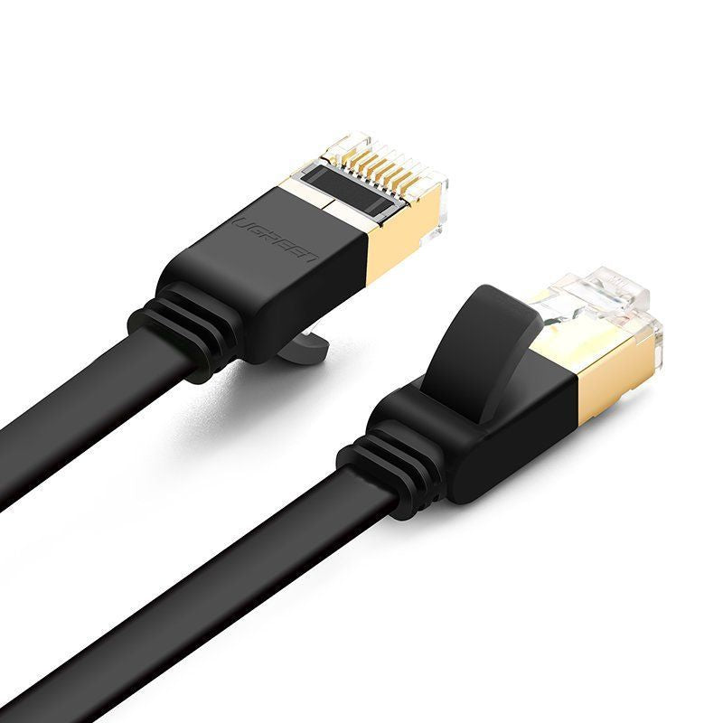 Kaabel Ugreen  Ugreen Flat Cable Internet Network Cable Ethernet Patchcord RJ45 Cat 7 STP LAN 10 Gbps 10m Black (NW106 11265)