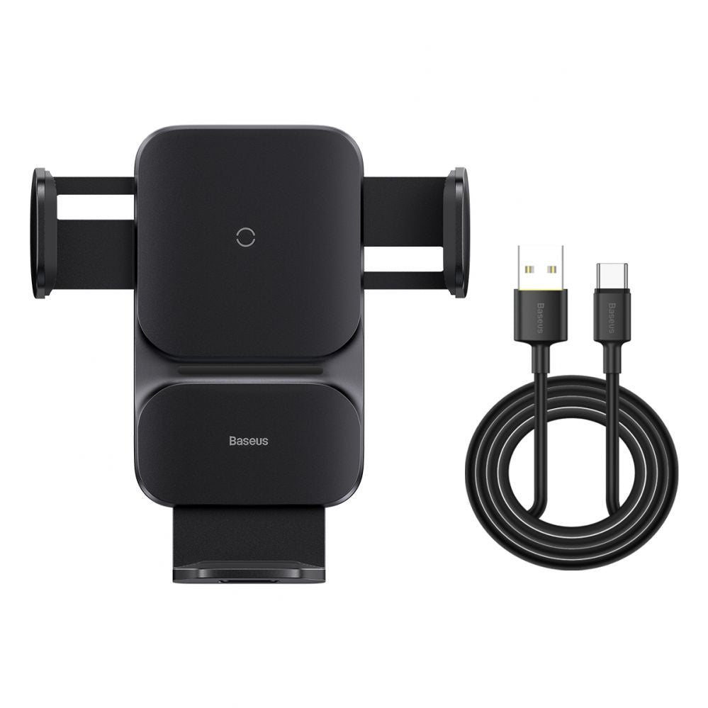 Adapter Baseus Baseus Wisdom Inductive Charger Car Phone Holder for Grille Black (CGZX000001)