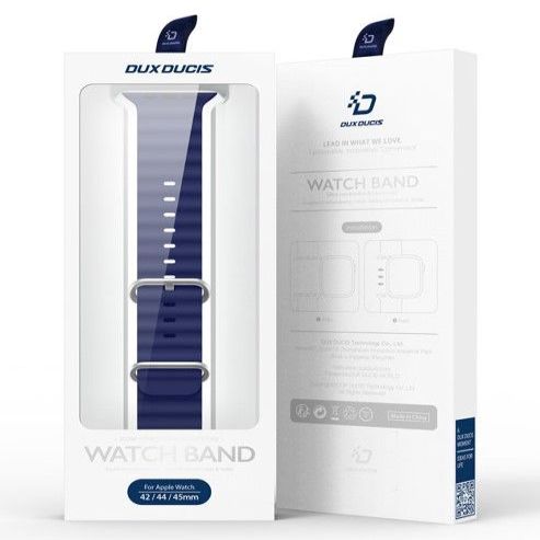 Strap Dux Ducis Apple Silicone Strap for Apple Watch 38/40/41/42MM Navy Blue