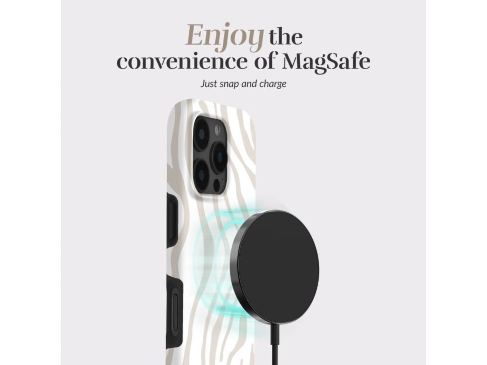 Back panel cover Mio  MIO Sandy Zebra Magsafe Case Compatible for iPhone 17 Pro Max