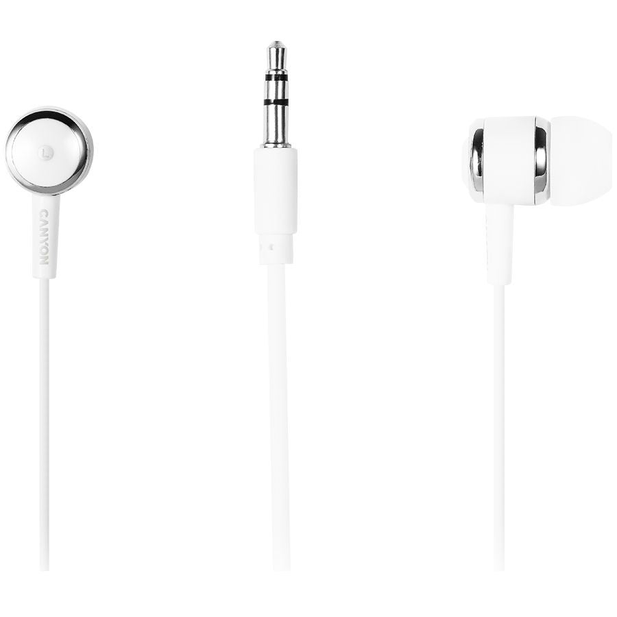 Headphone with microphone Canyon  CANYON Stereo earphones with microphone, White