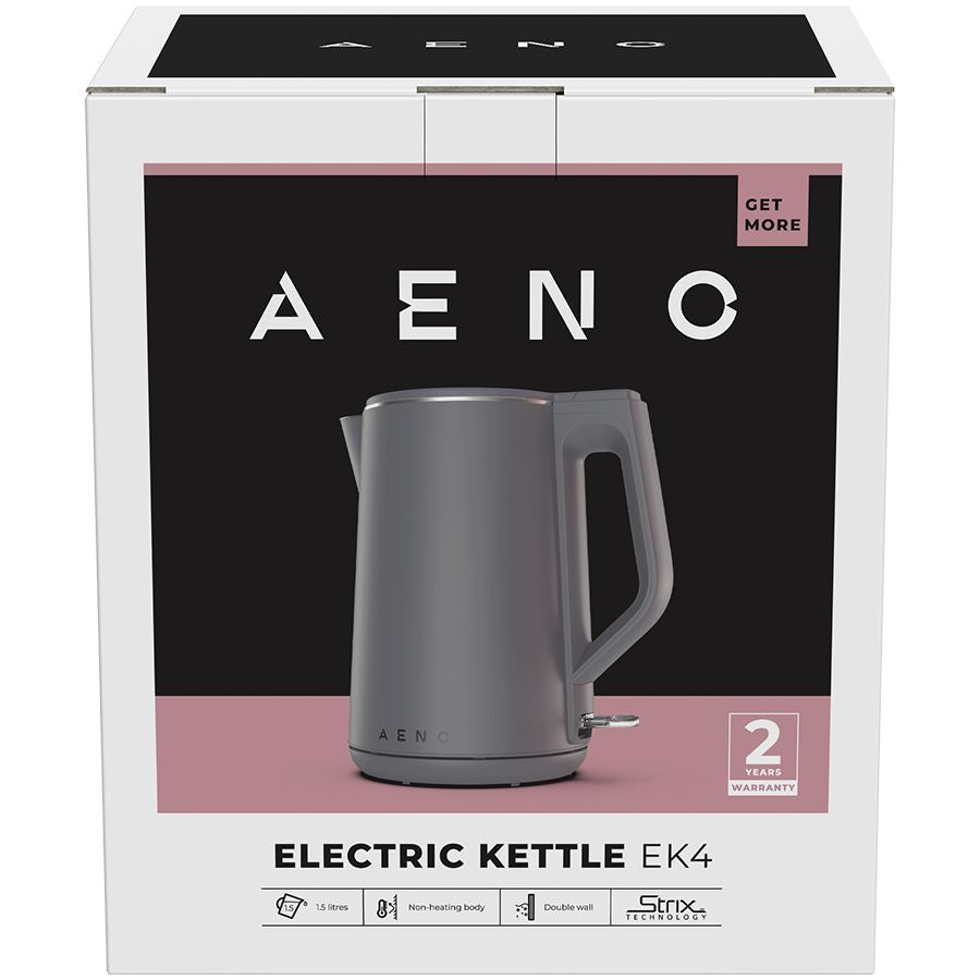 Veekeetja AENO  AENO Electric Kettle EK4: 1850-2200W, 1.5L, Strix, Double-walls, Non-heating body, Auto Power Off, Dry tank Protection