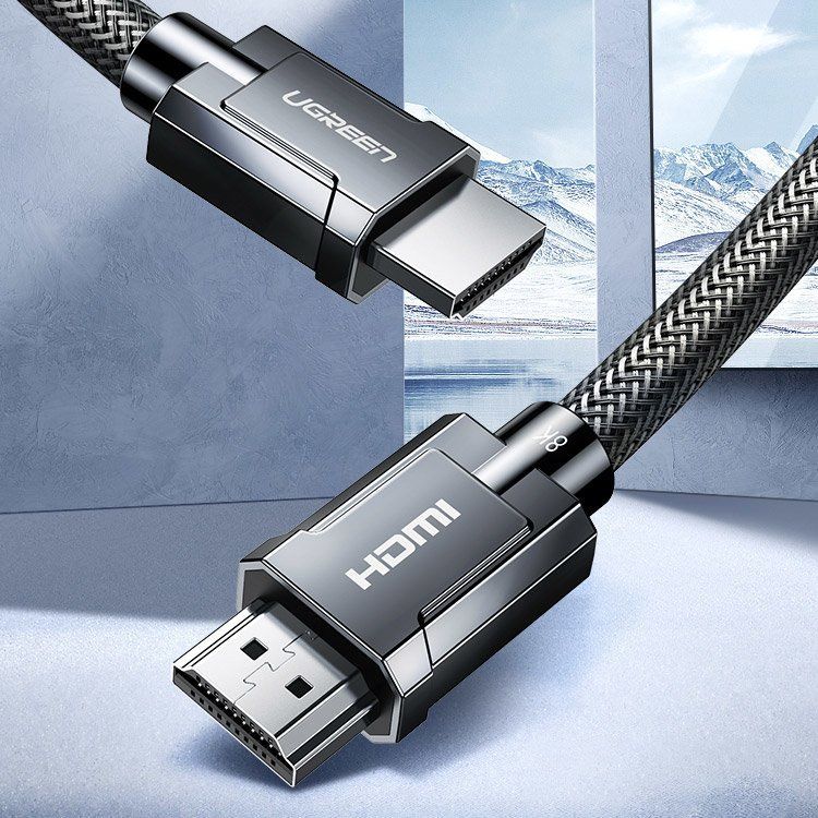 Кабель Ugreen  Ugreen cable HDMI 2.1 cable 8K 60 Hz / 4K 120 Hz 3D 48 Gbps HDR VRR QMS ALLM eARC QFT 2 m gray (HD135 70321)