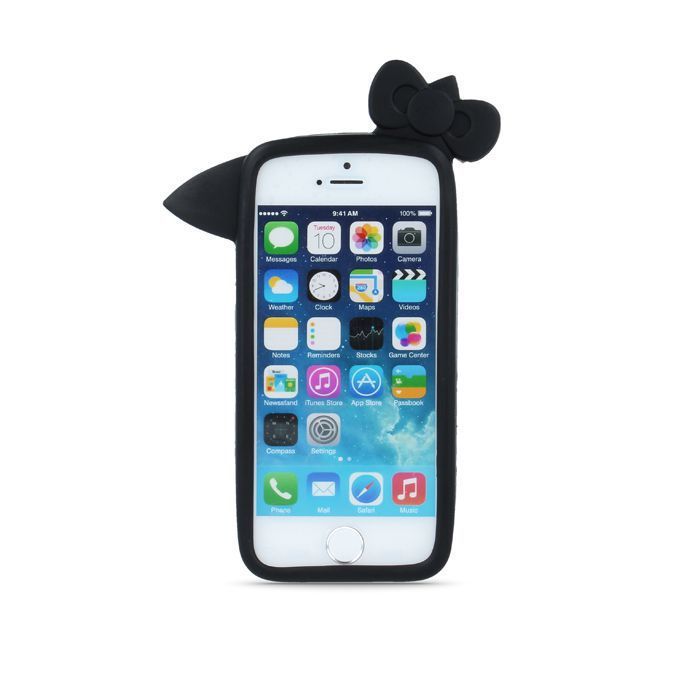 Case universal GreenGo Universal bumper L (10cm) Kitty Black