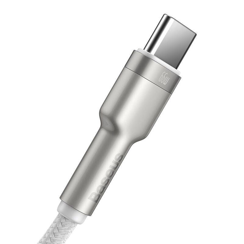 Cable Baseus  USB cable for USB-C Baseus Cafule, 66W, 1m (white)