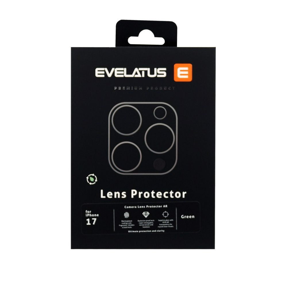 Защитное стекло Evelatus Apple iPhone 17 Full body camera lens protection premium Green