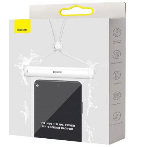 Back panel cover Baseus  Baseus Cylinder Slide-cover waterproof smartphone bag White