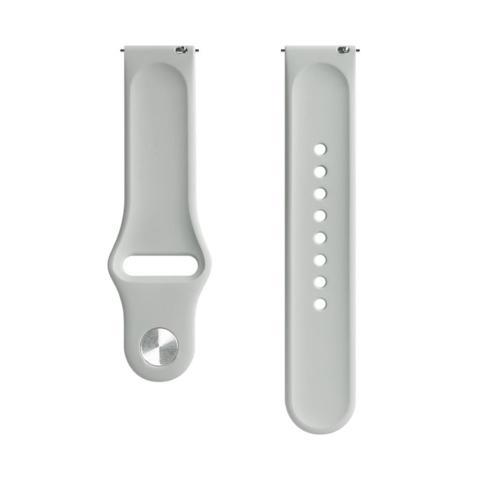 Strap Evelatus  Evelatus Watch 20mm Silicone Loop Watch Straps (130mm M/L) Silver