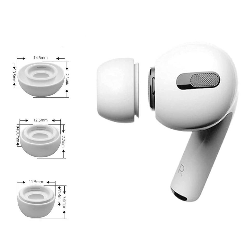 Kõrvaklapid Tech-Protect Apple Tech-Protect Ear Tips for AirPods Pro 1 / 2 in sizes S / M / L - white (3 pcs.)