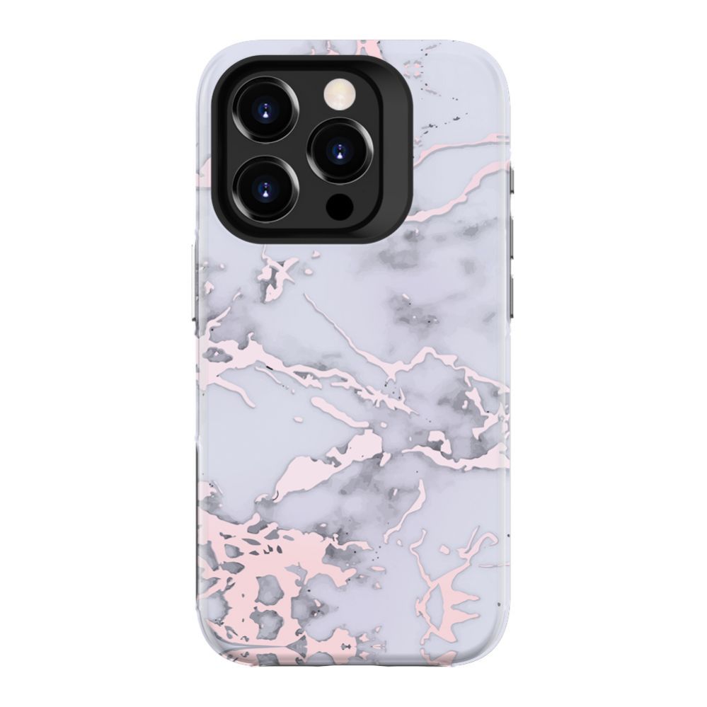 Tagakaaned Evelatus Apple iPhone 15 Pro Armor case TPU+PC Customized Print Design Marble Silver