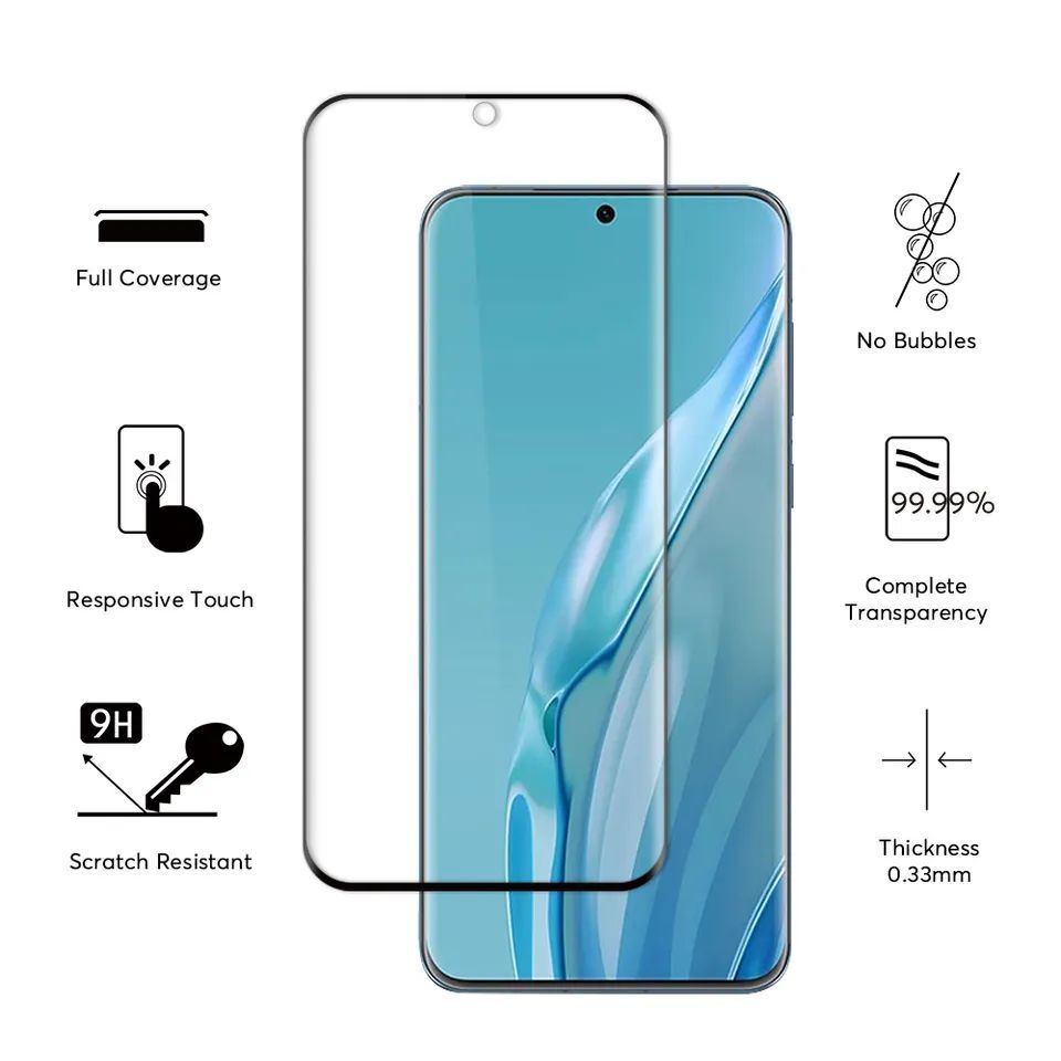 Защитное стекло Evelatus Huawei P60 PRO 2.5D Full Cover Japan Glue Glass Anti-Static