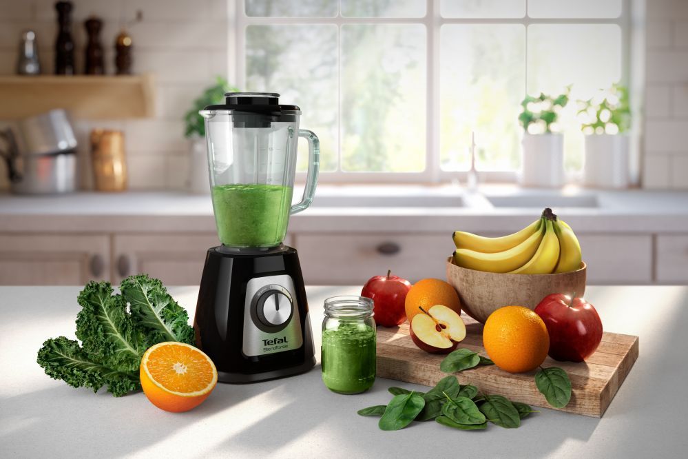 Mixers and blenders TEFAL  Blender BL438831 BlendForce Tabletop, 800 W, Jar material Glass, Jar capacity 1.25 L, Ice crushing, Black