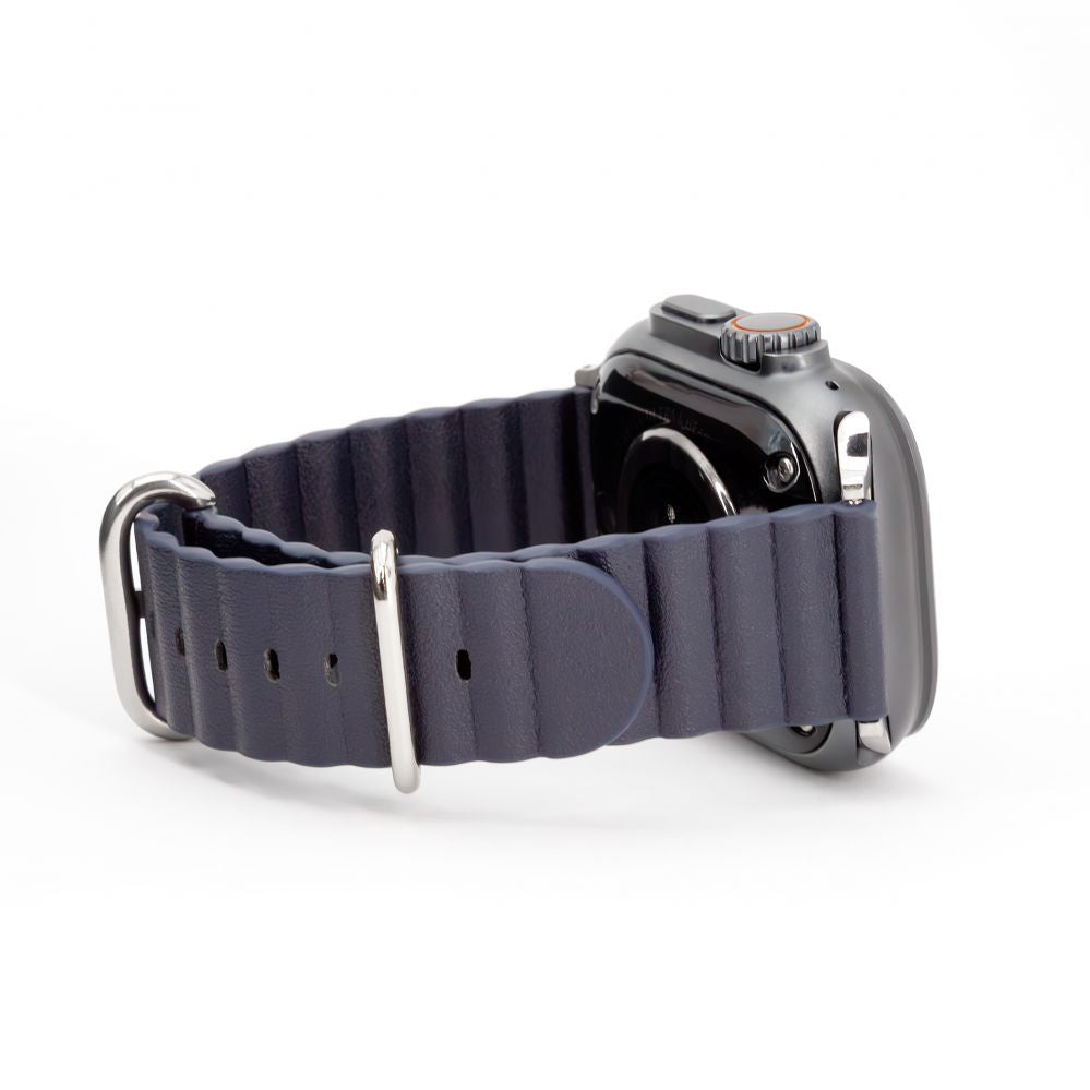 Rihm Connect  Watch 38/40/41mm Marine leather Watch Strap Navy Blue