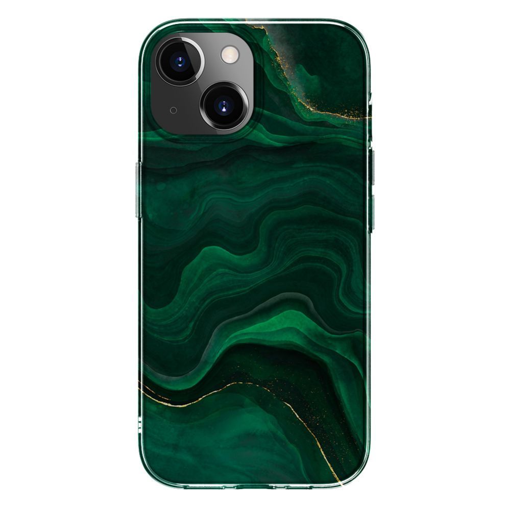 Чехол на заднюю панель Evelatus Apple iPhone 15 PC Customized Print Design Marble Green