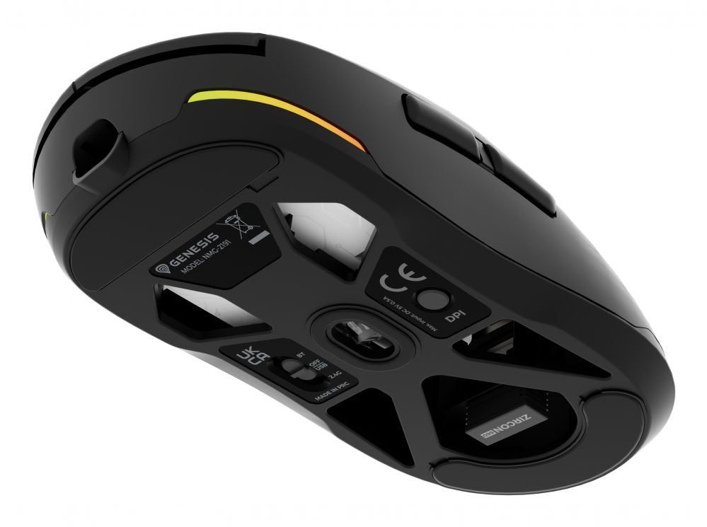 Arvutihiir Genesis  Gaming Mouse | Zircon 660 | Wired/Wireless | 2.4 GHz, Bluetooth, USB | Black