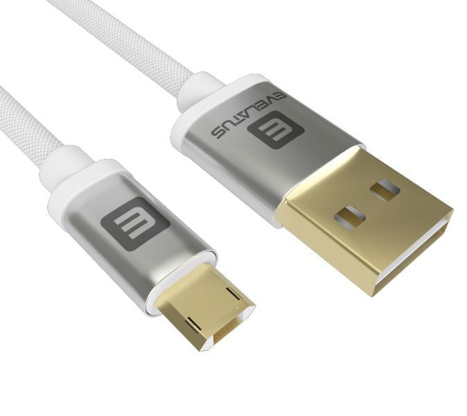 Kaabel Evelatus Universal Data cable Micro USB EDC02 dual side gold plated connectors White