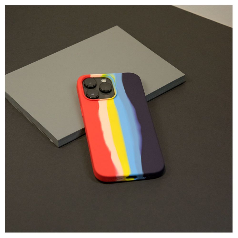 Чехол на заднюю панель Evelatus Apple iPhone 15 Pro Max Silicone case Multi-Colored Rainbow