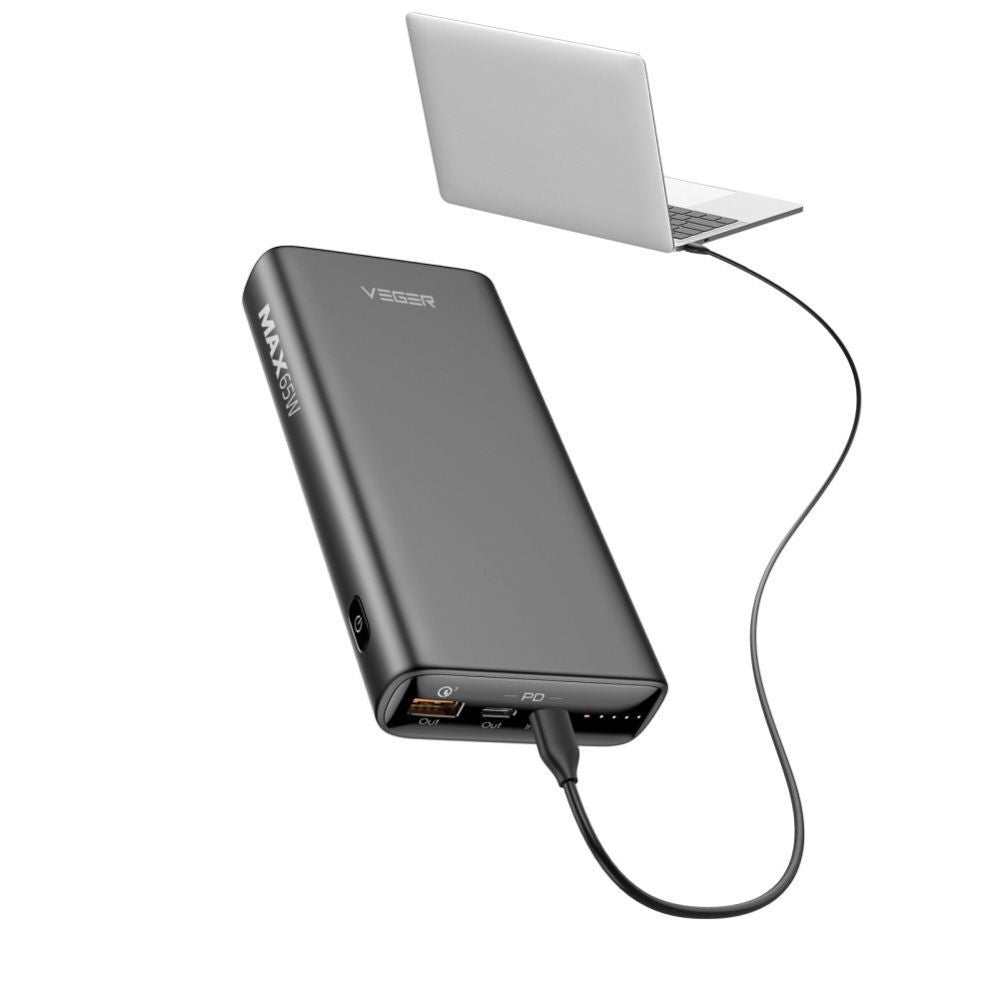 Power bank Veger  Powerbank Veger T100 (W2032C-100) PD QC3.0 5A 100W 20000 mAh black