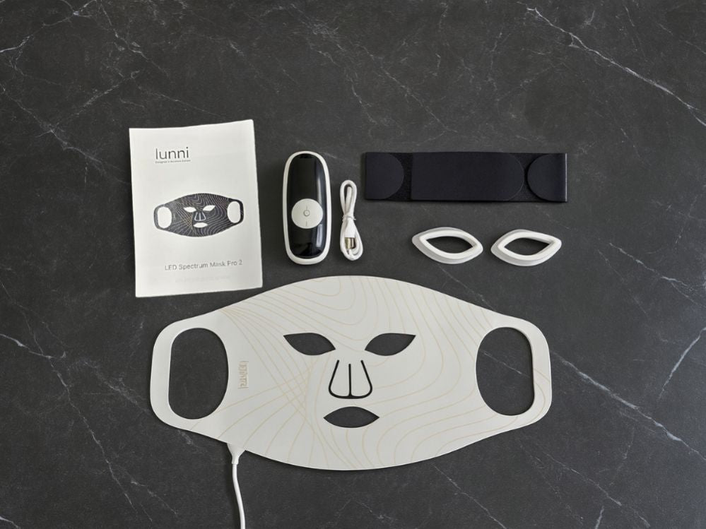 Очищение лица lunni  Lunni 7 colors LED and Near-Infrared Light Silicone LED Facial Mask White