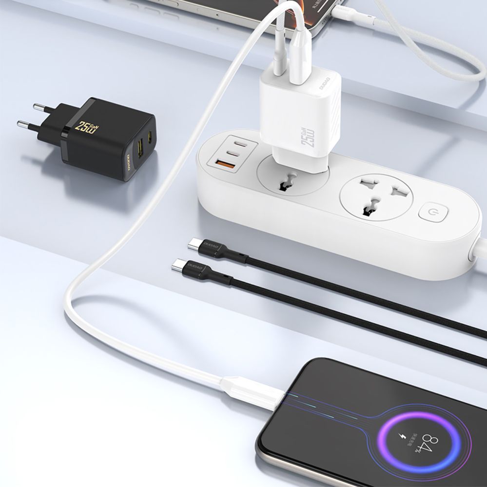 Adaptrid Dudao  Dudao A26T GaN 25W USB-A, USB-C Charger - Black