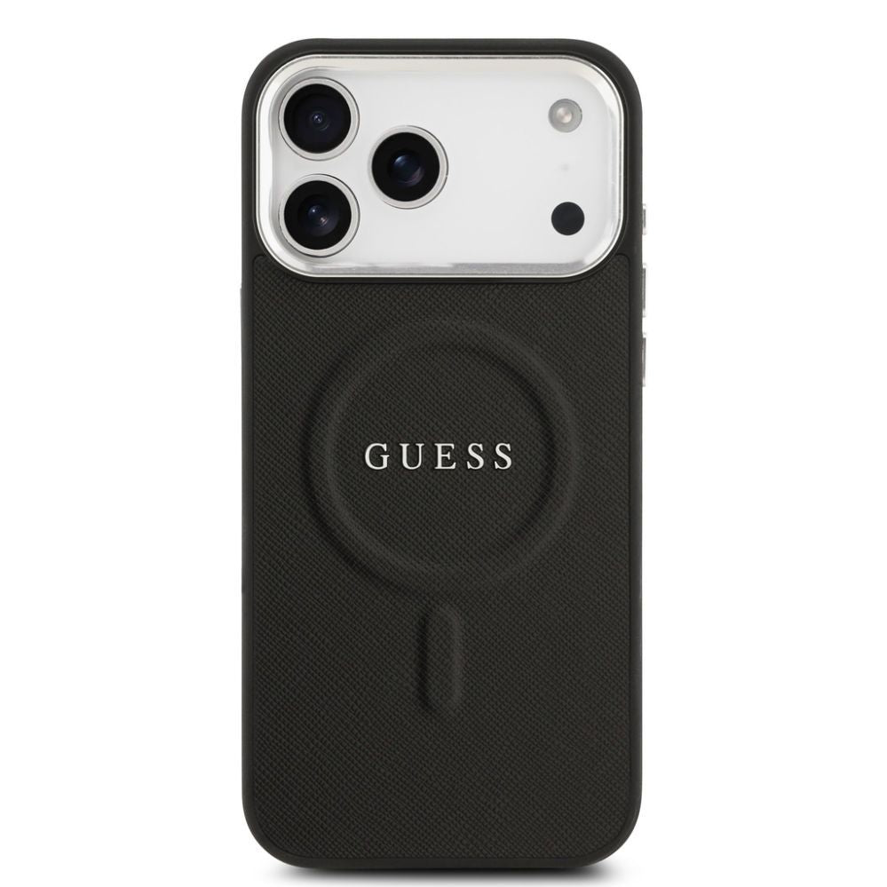 Чехол на заднюю панель Guess Apple iPhone 17 Pro Max PU Saffiano MagSafe Case Black