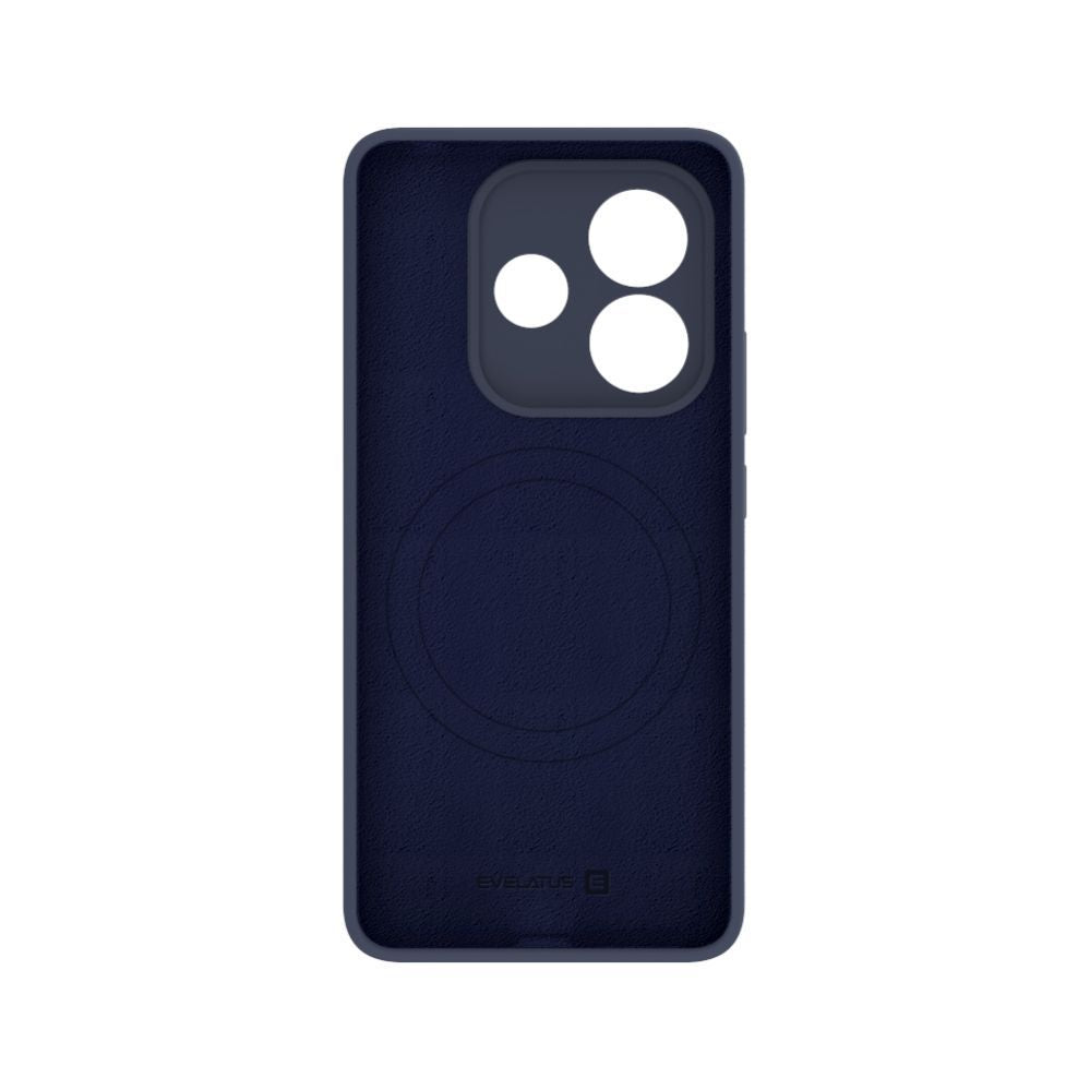 Tagakaaned Evelatus Xiaomi Redmi Note 14 Premium Magnetic Soft Touch Silicone Case Dark Blue