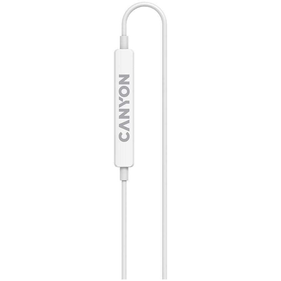 Kõrvaklapid mikrofoniga Canyon  CANYON headphones SEP-6 TYPE-C HiRes sound White