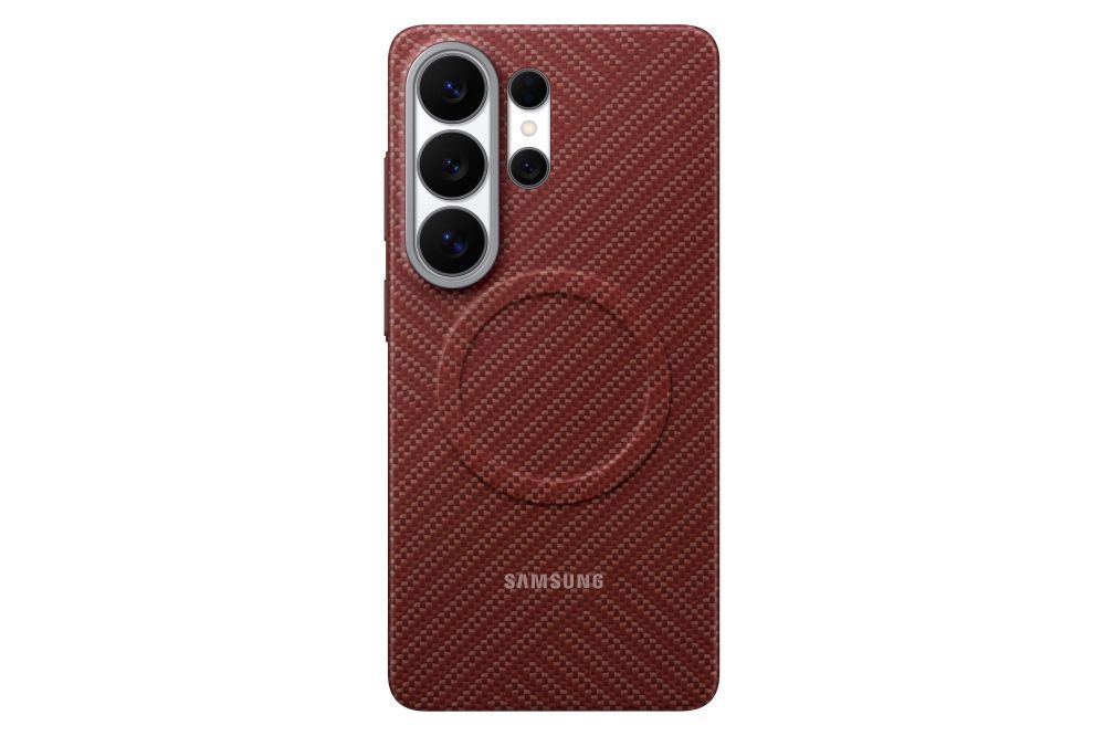 Чехол на заднюю панель Samsung  KS948SR Carbon Magnet Case Samsung Galaxy S26 Ultra, Coral Red