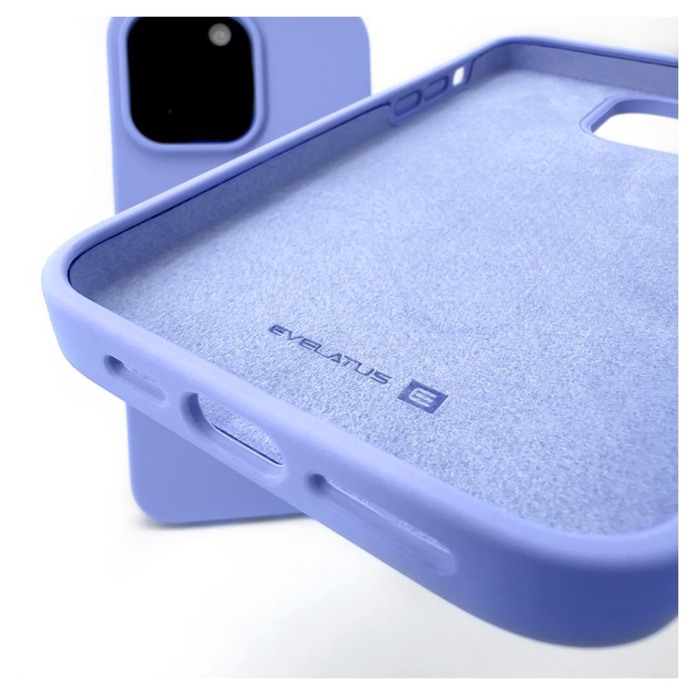 Back panel cover Evelatus Apple iPhone 14 Pro Max 6.7 Premium Soft Touch Silicone Case Light Purple